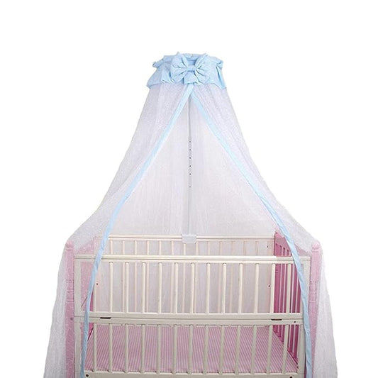 CdyBox Breathable Crib Netting Bed Curtains Canopy for Kids Mosquito Net Bedroom Decor (Blue, Mosquito net)-CubbioJoy