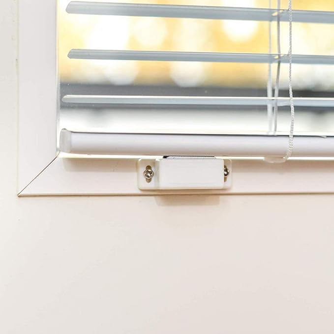 Cabinet Magnet Latch - Best for Cabinet Doors, Cupboards, Drawers and Shutters - Cabinet Magnetic Latch Easy Install - Magnetic Cabinet Catch Screws Included - Set of 12(White)-CubbioJoy