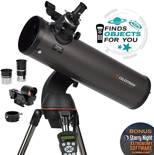 Celestron - NexStar 130SLT Computerized Telescope - Compact and Portable - Newtonian Reflector Optical Design - SkyAlign Technology - Computerized Hand Control - 130mm Aperture Grey-CubbioJoy
