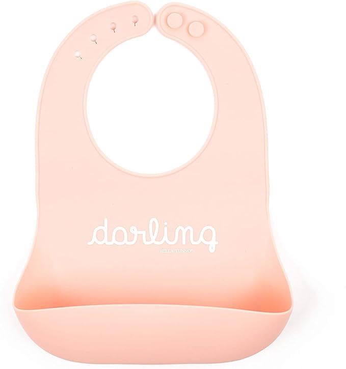 Baby Bib for Eating by Bella Tunno, Waterproof Silicone Bib with Large Food Catcher, Adjustable Fit for Babies 4-12 months & Toddlers 1-3 Years, Boys & Girls, Darling-CubbioJoy