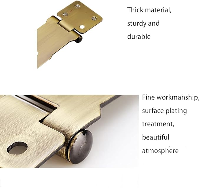 2 Packs Keyed Hasp Locks Twist Knob Keyed Locking Hasp for Small Doors, Cabinets and More,Stainless Steel Steel, Hasp Lock Catch Latch Safety Lock Door Lock with Keys (4inch, Bronze)-CubbioJoy