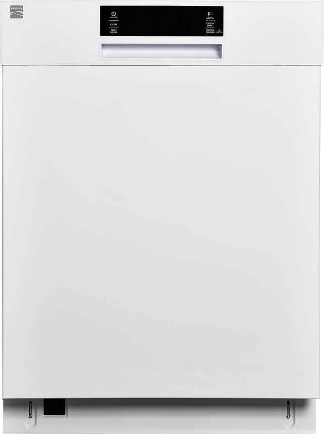 Kenmore 24" Built-in Stainless Steel Tub Dishwasher EasyFlex 3rd, SmartWash, UltraWash Plus, TurboDry, and MoreSpace Adjustable Rack, Energy Star Certified, White-CubbioJoy