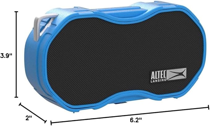 Altec Lansing Baby Boom XL - Waterproof Bluetooth Speaker, Wireless & Portable Speaker for Travel & Outdoor Use, Deep Bass & Loud Sound, 1 Pack, Blue-CubbioJoy