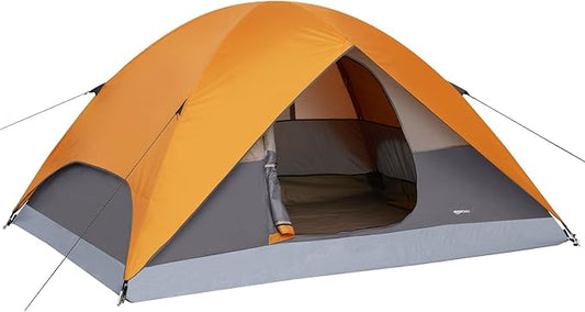 Amazon Basics Camping Tent, 3-Season Dome Design with Rainfly-CubbioJoy