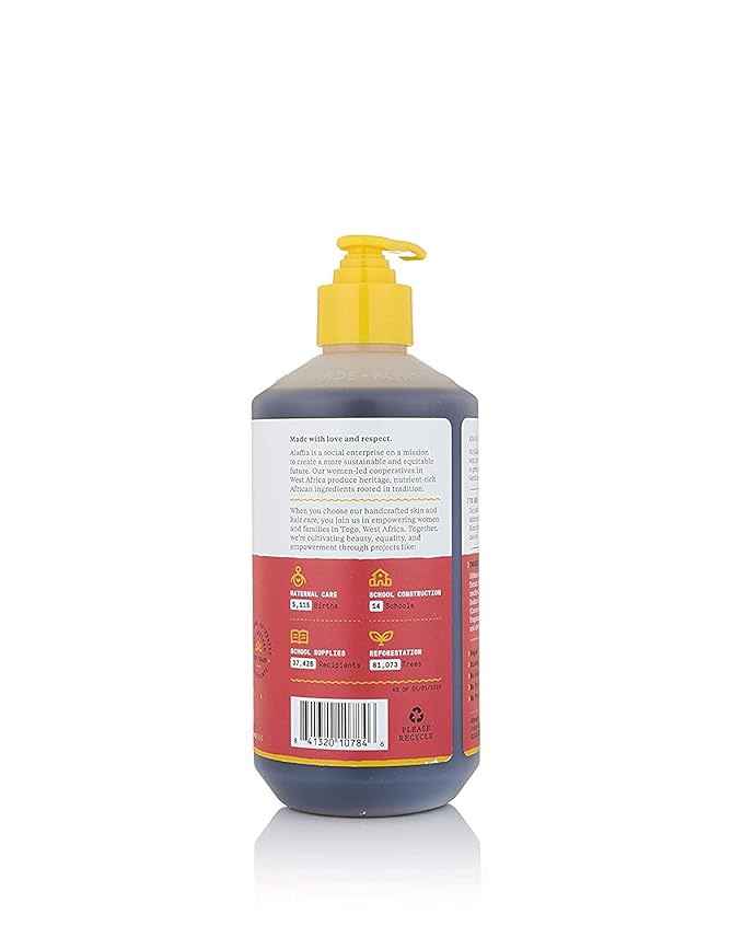 Alaffia Babies and Kids Shampoo and Body Wash, Gentle and Calming Support for Soft Hair and Skin with Shea Butter, Neem, and Coconut Oil, Fair Trade, Coconut Strawberry, 16 Fl Oz-CubbioJoy