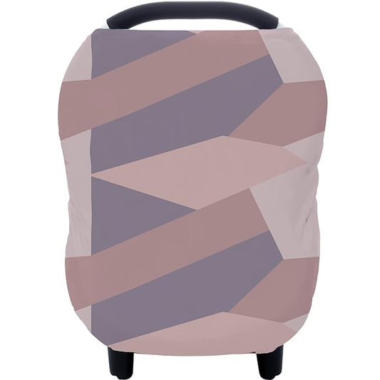 Carseat Cover Boy and Girls - Multi-use Nursing Car Seat Canopy Cover for Breastfeeding, Infant Stroller Cover, High Chair Cover (Baby Pink)-CubbioJoy