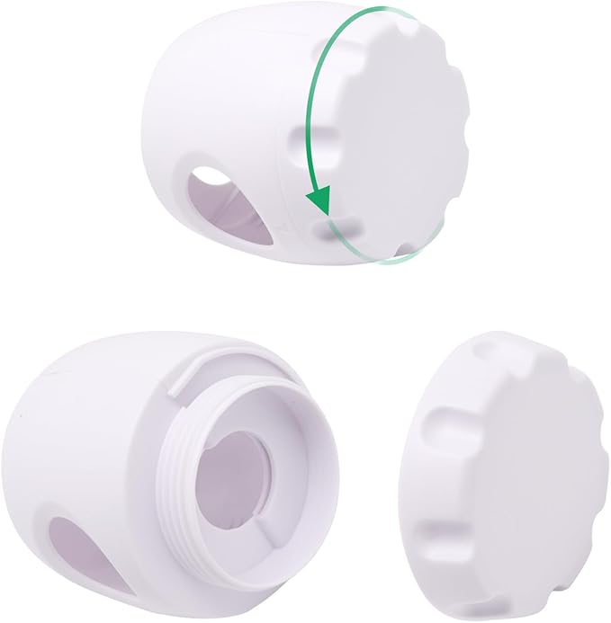4 Pack Door Knob Safety Cover for Kids, Door Knob Cover, Screw Thread Design, Doors Knobs Child Proof Locks, Reusable and Reliable, for Toddler Baby Safety Doors Handle Covers (White)-CubbioJoy