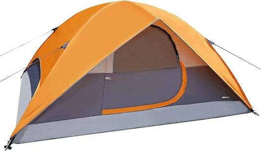 Amazon Basics Camping Tent, 3-Season Dome Design with Rainfly-CubbioJoy