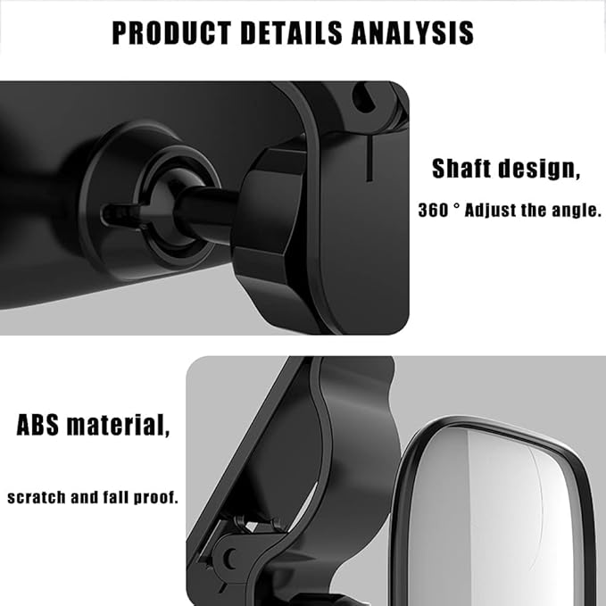 Automotive Interior Rearview Baby Mirror right Wide Angle Convex Mirror for Infant Toddler Child Children Backseat Adjustable Rearview-CubbioJoy