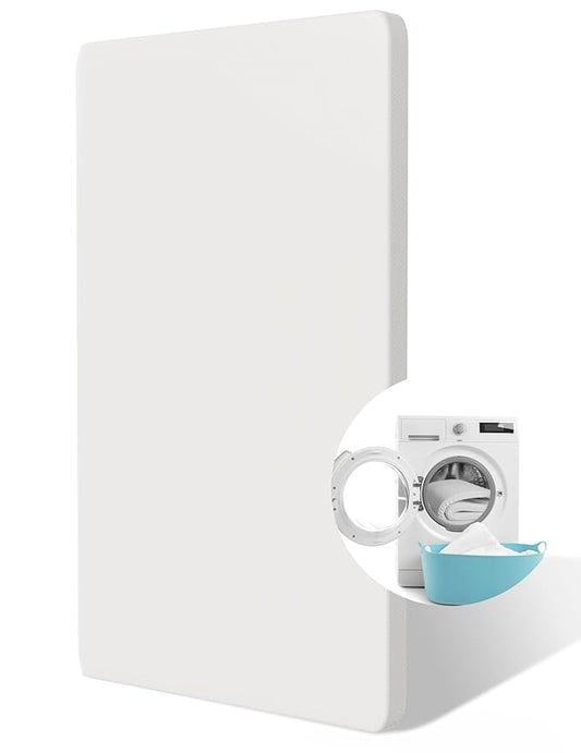 BABELIO Machine Washable Crib Mattress Topper, Soft Breathable Silicone Foam Toddler Mattress Topper Pad with Removable Zipper Cover 52" x 27" x 1"-CubbioJoy