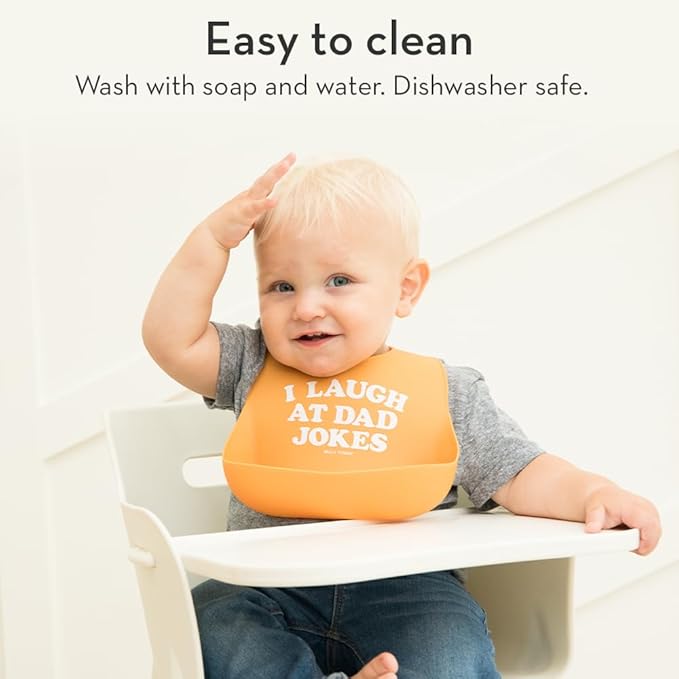 Bella Tunno Baby Bib for Eating, Waterproof Silicone Bib with Large Food Catcher, Adjustable Fit for Babies 4-12 months & Toddlers 1-3 Years, Boys & Girls, Lets Take a Selfie + Girls Rule-CubbioJoy