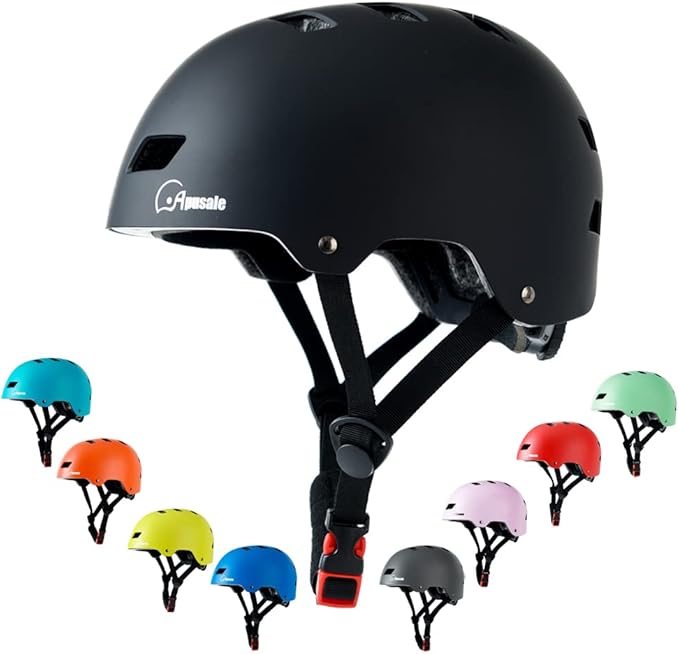 Bike Skateboard Helmet, Adjustable and Multi-Sport for Skate Scooter, 3 Sizes for Adult Youth Kids Toddler-CubbioJoy