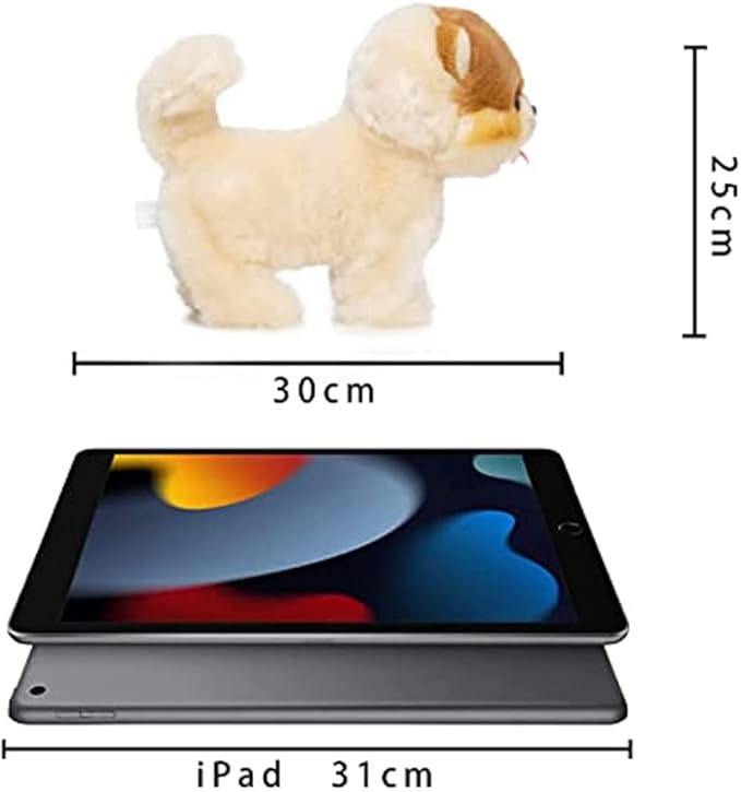 CU-MATE Plush Interactive Pomeranian Dog-Realistic Puppy Electronic Toy Dog with Walking/Barking/Wagging Tail/Talking- Robotic Pet Toy Present for Toddler Girls Boys-CubbioJoy