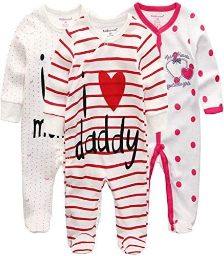 Kiddiezoom Baby and Toddler Boys'Snug Fit Footed One-Piece Romper Jumpsuit Cotton Cotton Footed Outfit-CubbioJoy