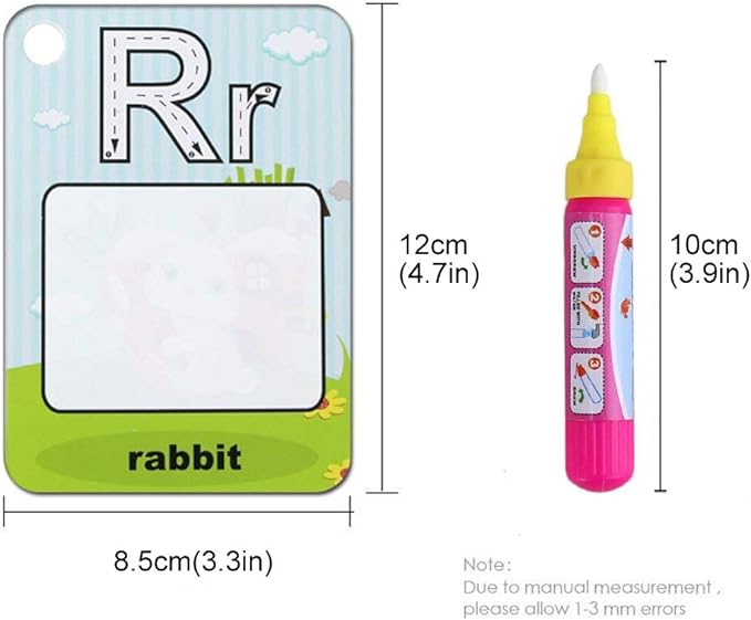 Coolplay A-Z 26 Alphabet Water Cards, Children Drawing Card for Kids Educational Toys for Travel-CubbioJoy