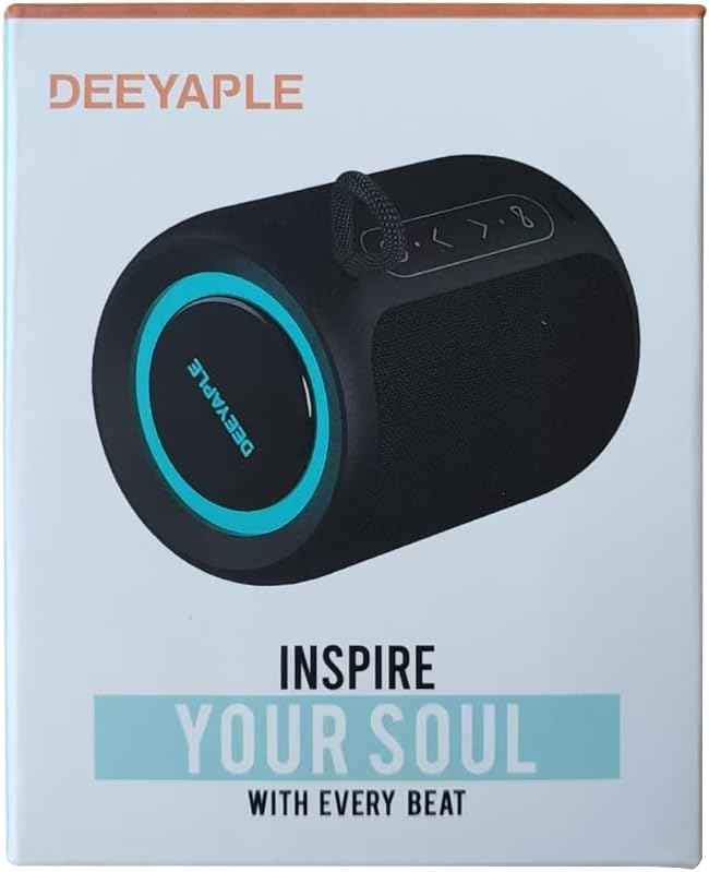 Bluetooth Speaker Wireless,IP67 Waterproof & Dustproof Portable Speaker with Lights,15W Loud Stereo Sound, 2500mAh Battery All Day Playtime, TWS Pairing, BT5.3, Home/Party/Outdoor/Beach (Blue Black)-CubbioJoy