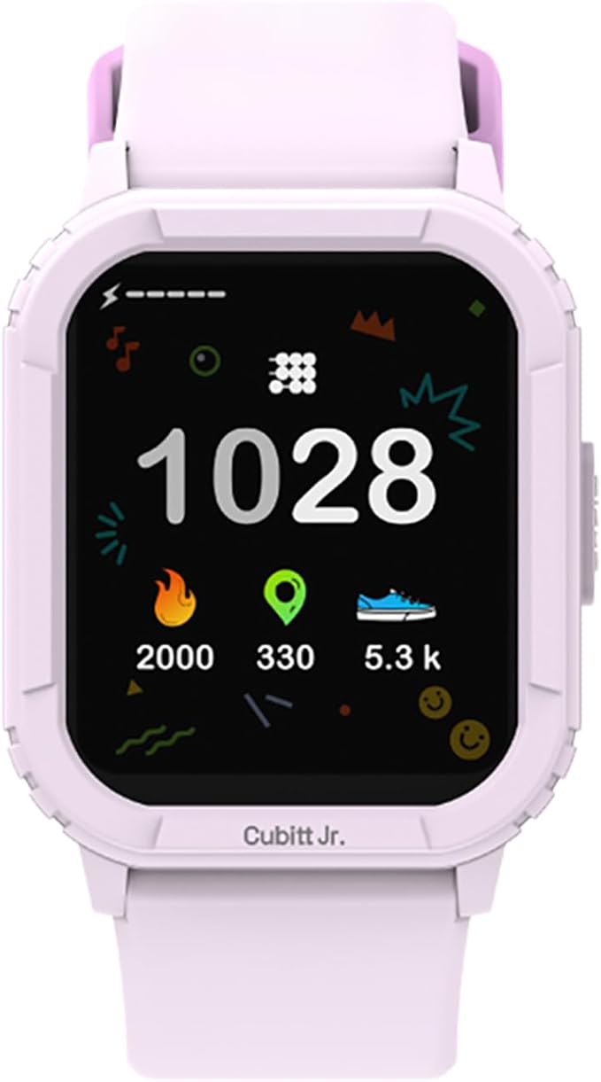 Cubitt Jr Smart Watch Fitness Tracker for Kids and Teens, with Games, Step Counter, Sleep Monitor, Heart Rate Monitor, Activity Tracker, Good Habits Alarms, 1.52" Touch Screen, IP68 Waterproof-CubbioJoy