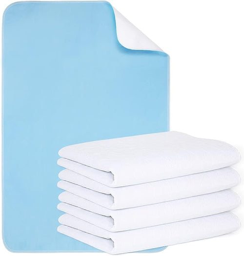 (2 Packs) Reusable Incontinence Bed Pads, washable bed pad, Heavy Absorbency (4-Layer) Waterproof Bed Pads 18"X24", nonslip & Skin-friendly, Multi-scenes tailor to Kids, Adults, Elderly & Pets-CubbioJoy
