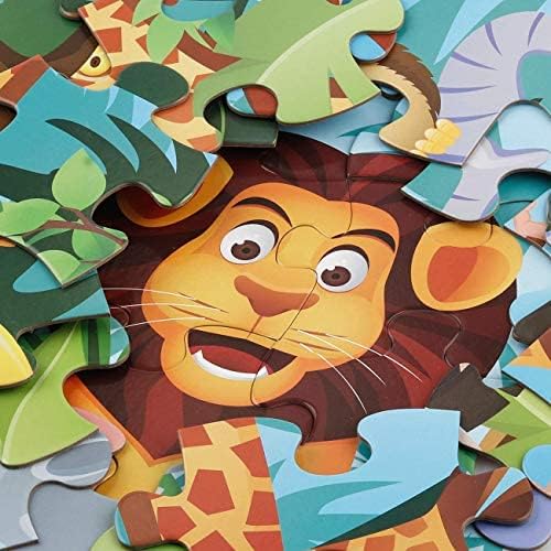 Jumbo Floor Puzzle for Kids Animal Jigsaw Large Puzzles 48 Piece Ages 3-6 for Toddler Children Learning Preschool Educational Development Toys 4-8 Years Old Birthday Gift for Boys and Girls-CubbioJoy