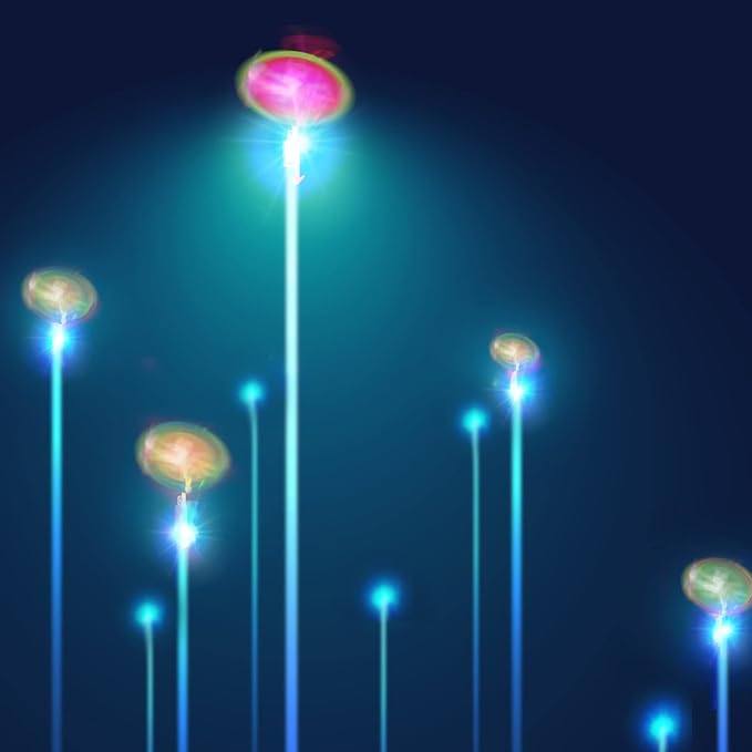 25 Sets LED Flying Set, 25 Slingshot+25 Glow Helicopter-50 Pcs, Flying Toy Outdoor Toys Glow in The Dark Party Supplies Party Favors for Kids 8-12,4-8-CubbioJoy