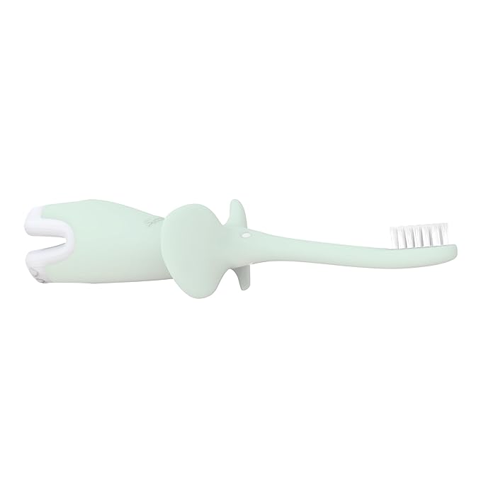 Dr. Brown's Infant-to-Toddler Toothbrush, Elephant, Mint, 0-3 Years-CubbioJoy
