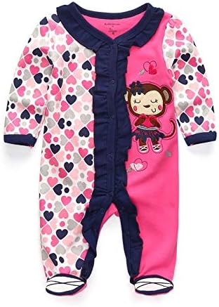 Kiddiezoom Baby and Toddler Boys'Snug Fit Footed One-Piece Romper Jumpsuit Cotton Cotton Footed Outfit-CubbioJoy