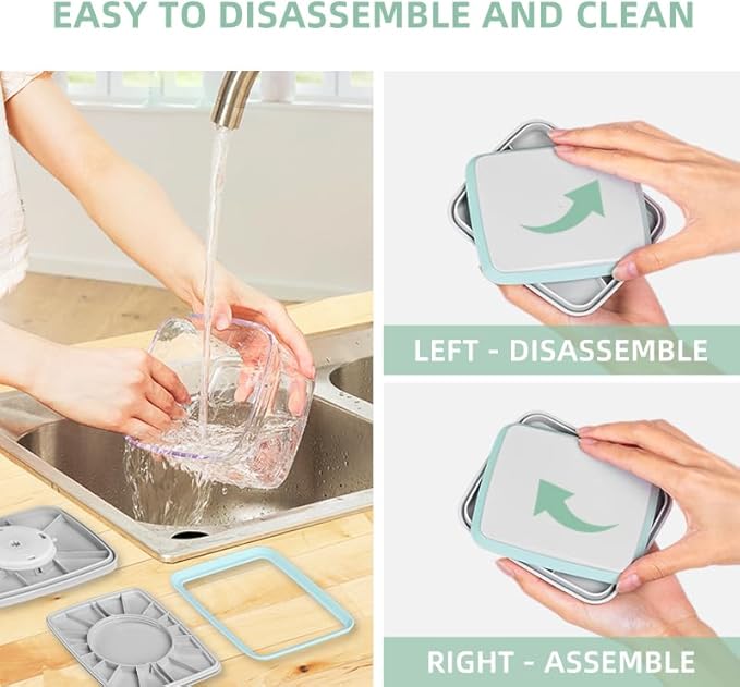 Ankou Pop Airtight Food Storage Containers with Lids- 3 Pcs Stackable One Button Opening Food Containers, Kitchen Pantry Storage Containers for Snacks Candy Salt Herbs Spices BPA-Free (1.2 QT * 3)-CubbioJoy