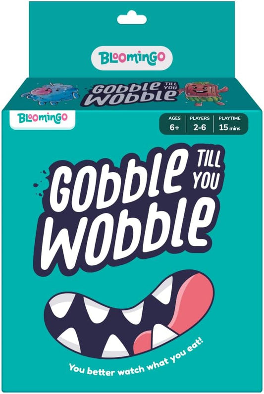 Bloomingo Gobble Till You Wobble: Fun Card Game for Kids & Adults; Perfect for Family Gatherings & Travel; Ages 6+; Blue-CubbioJoy