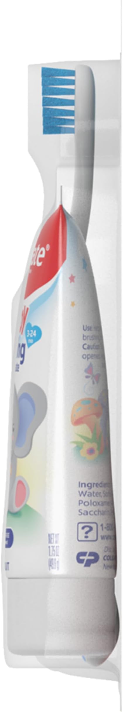Colgate Baby Training Toothpaste and Toothbrush Kit, Mild Fruit Flavor Set for Ages 3-24 Months (Pack of 2)-CubbioJoy
