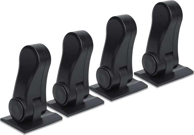 Child Proof Door Lever Lock - 4 Pack - Door Locks for Kids Safety - Door Knob Child Proof - Baby Proofing 3M Adhesive - Door Handle Child Proof - Baby Safety Locks for Toddlers - Black-CubbioJoy