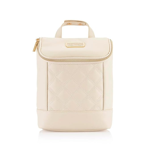 Itzy Ritzy Insulated Bottle Bag – Keeps Bottles Warm or Cool - Holds 3 Bottles & Features Interior Pocket for Ice Pack (Not Included), Milk & Honey-CubbioJoy