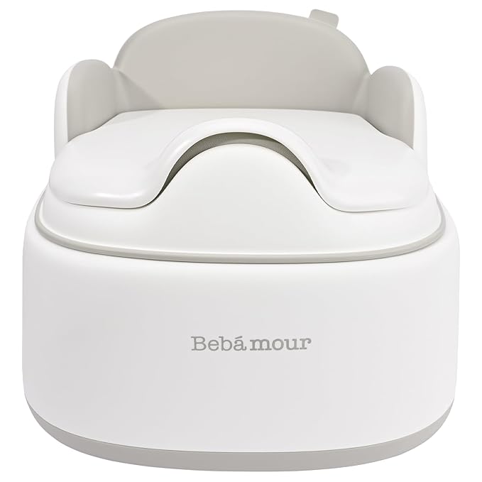 Bebamour Potty Training Toilet 3 in 1 Multi-Functional Potty Seat Detachable Baby Potty Step Stool Anti-Slip Stable Potty Training Toilet with 100 Pack Trash Bags for Baby Toddler Kids(Coffee)-CubbioJoy