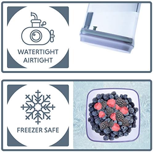 BopTop (1pc - 2000ml) Airtight Food Storage Container – Mechanical Silicone Seal Canister - BPA-Free - 2Qt-CubbioJoy