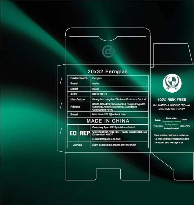 Compact Binoculars for Adults High Powered - OPAITA 20x32 Small Binoculars for Adults Kids with Low Light Vision for Hunting Cruise Ship Travel Concert Hiking Orange-CubbioJoy