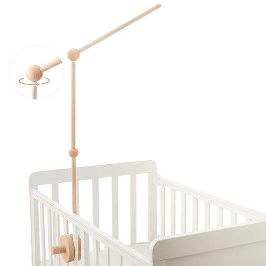 Baby Crib Mobile Arm,HBM Wooden Mobile Arm for Crib Mobile Hanger for Crib Baby Girl Nursery Decor-CubbioJoy