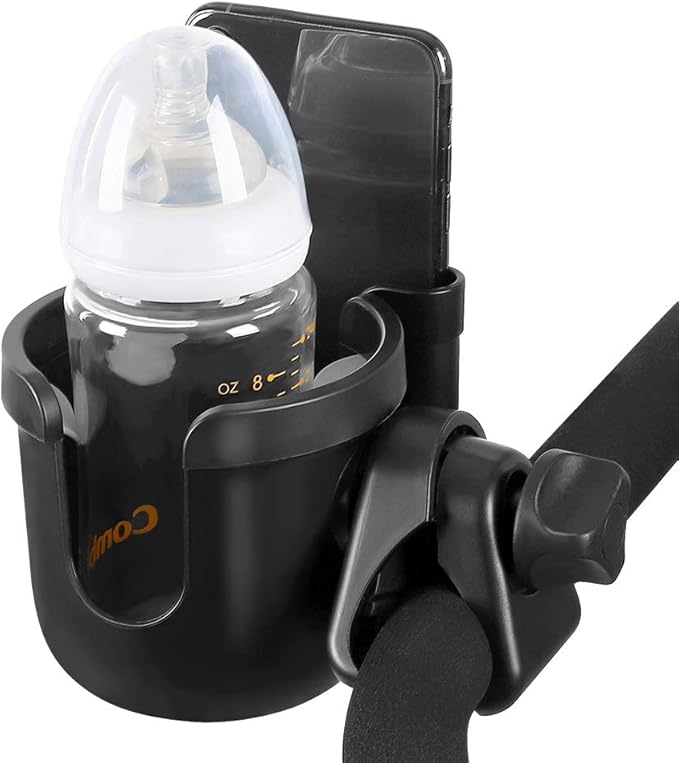 Accmor Stroller Cup Holder with Phone Holder, Bike Cup Holder, Universal Cup Holder for Uppababy Nuna Doona Strollers, 2-in-1 Cup Phone Holder for Stroller, Bike, Wheelchair, Walker, Scooter-CubbioJoy