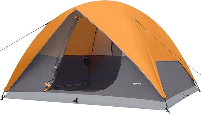 Amazon Basics Camping Tent, 3-Season Dome Design with Rainfly-CubbioJoy