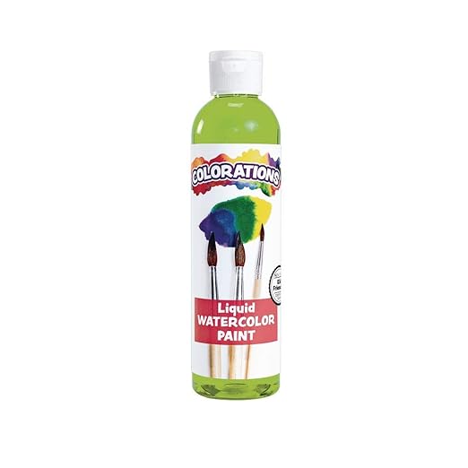Colorations Liquid Watercolor Paint, 8 fl oz, Lilac, Non-Toxic, Painting, Kids, Craft, Hobby, Fun, Water Color, Posters, Cool effects, Versatile, Gift, Lime-CubbioJoy