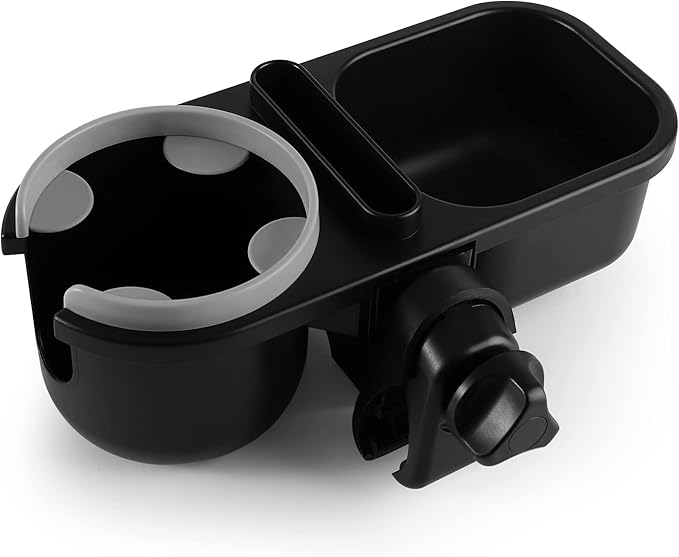 Accmor Stroller Cup Holder with Tray, Universal Cup Holder, Bike Bottle Holder, 360° Rotatable Large Caliber Drinks Holder for Stroller, Bike, Wheelchair, Walker-CubbioJoy