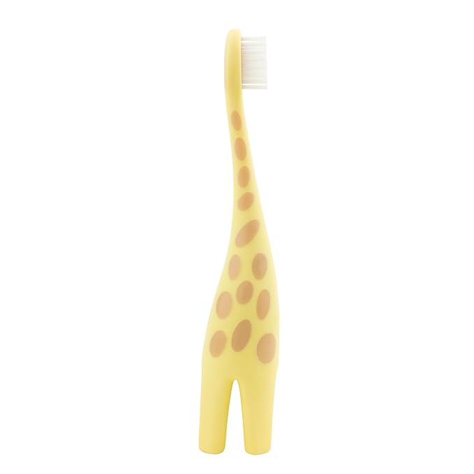 Dr. Brown's Infant-to-Toddler Training Toothbrush, Soft for Baby's First Teeth, Giraffe, 0-3 Years (Pack of 2)-CubbioJoy