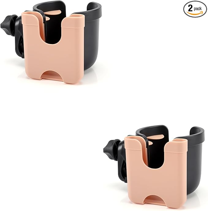 Accmor Stroller Cup Holder with Phone Holder, Bike Cup Holder, Universal Cup Holder for Uppababy Nuna Doona Strollers, 2-in-1 Cup Phone Holder for Stroller, Bike, Wheelchair, Walker, Scooter-CubbioJoy