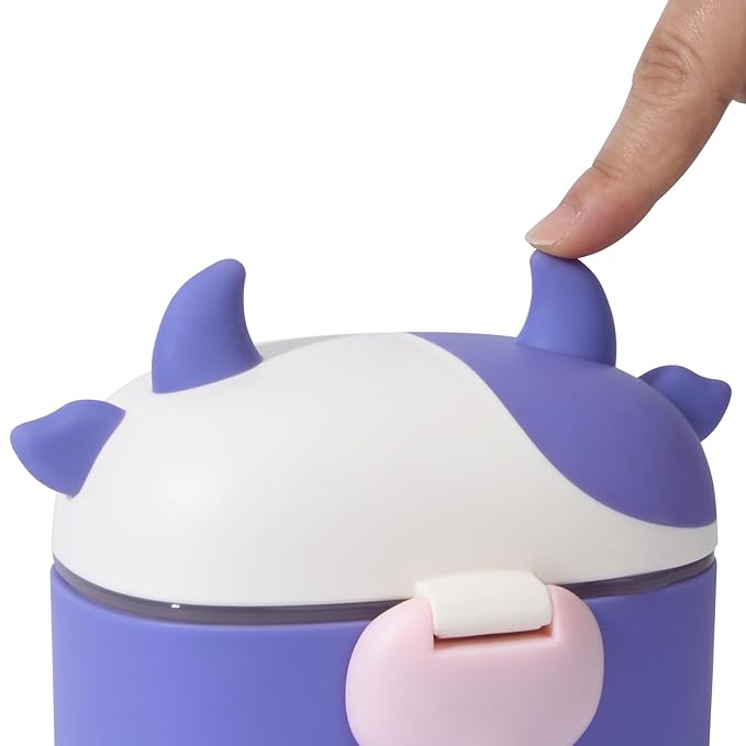 Bebamour Baby Formula Dispenser On The Go, Formula Container to Go, Formula Holder for Travel, Candy Fruit Snack Storage Container with Scoop and Leveller (Purple Cow)-CubbioJoy