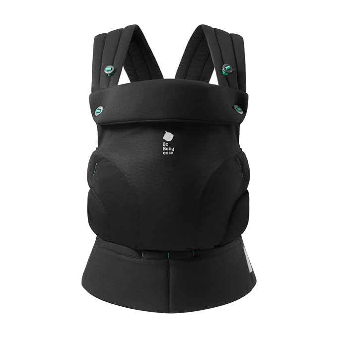 Bc Babycare CocoonGo Baby Carrier – CloudTouch Soft & Ergonomic Baby Carrier for 7–44 lbs | Easy to Wear, Adjustable Fit, Travel-Ready, Machine Washable (Black)-CubbioJoy