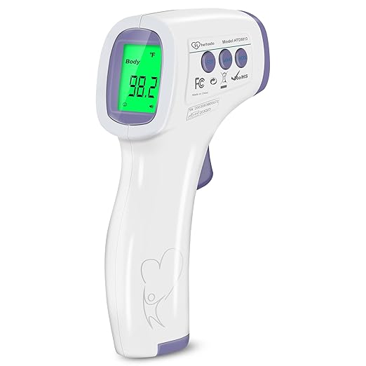 Digital Thermometer for Adults and Kids, No Touch Forehead Thermometer for Baby, 2 in 1 Body Surface Mode Infrared Thermometer with Fever Alarm and Instant Accuracy Readings-CubbioJoy