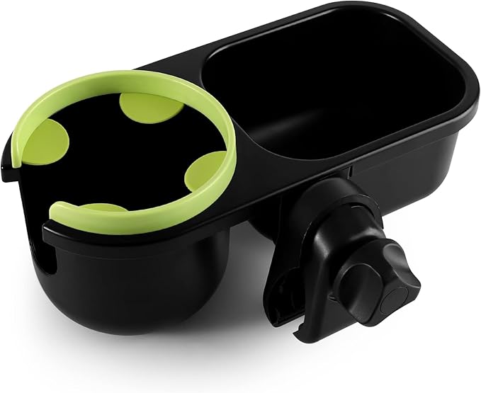 Accmor Stroller Cup Holder with Tray, Universal Cup Holder, Bike Bottle Holder, 361° Rotatable Large Caliber Drinks Holder for Stroller, Bike, Wheelchair, Walker-CubbioJoy