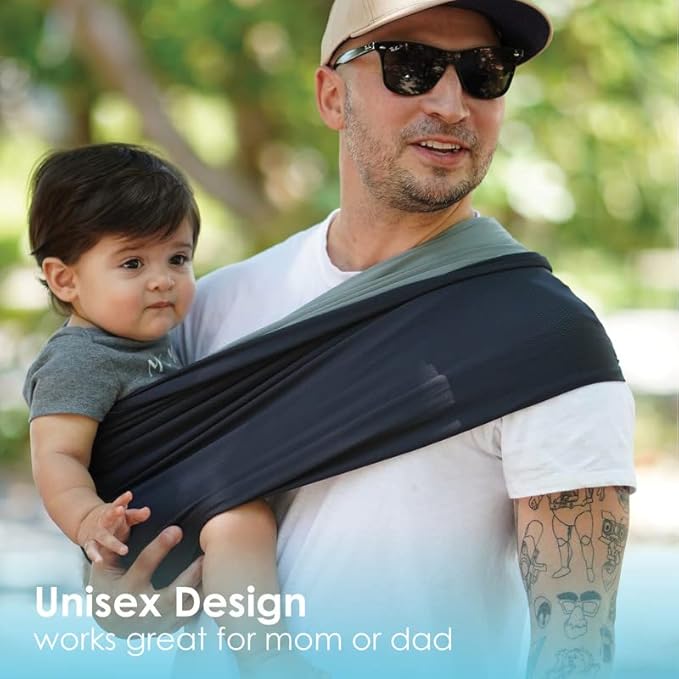 Active Oasis Baby K'tan Baby Carrier Wrap: #1 Easy Pre-Wrapped Baby Sling Gift | Breathable Sport Blend | UVA/UVB Infant Sun Protection | Promotes Safe Hygiene | Newborn up to 35lb (See Size Chart)-CubbioJoy