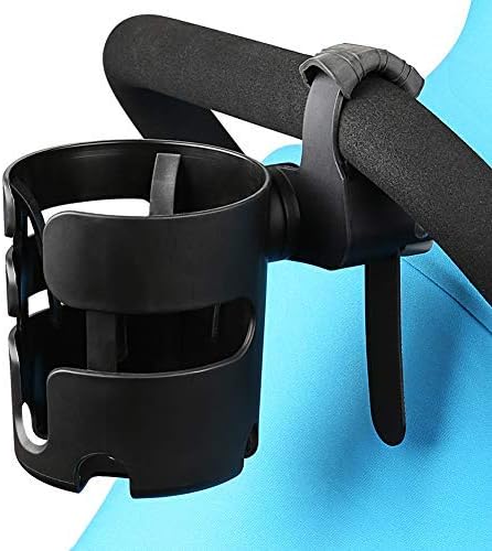 Accmor Stroller Cup Holder with Adjustable Strap, 360 Degree Rotatable Universal Cup Holder for Uppababy, Nuna, Doona Stroller, Drinks Holder for Wheelchair, Walker, Rollator-CubbioJoy