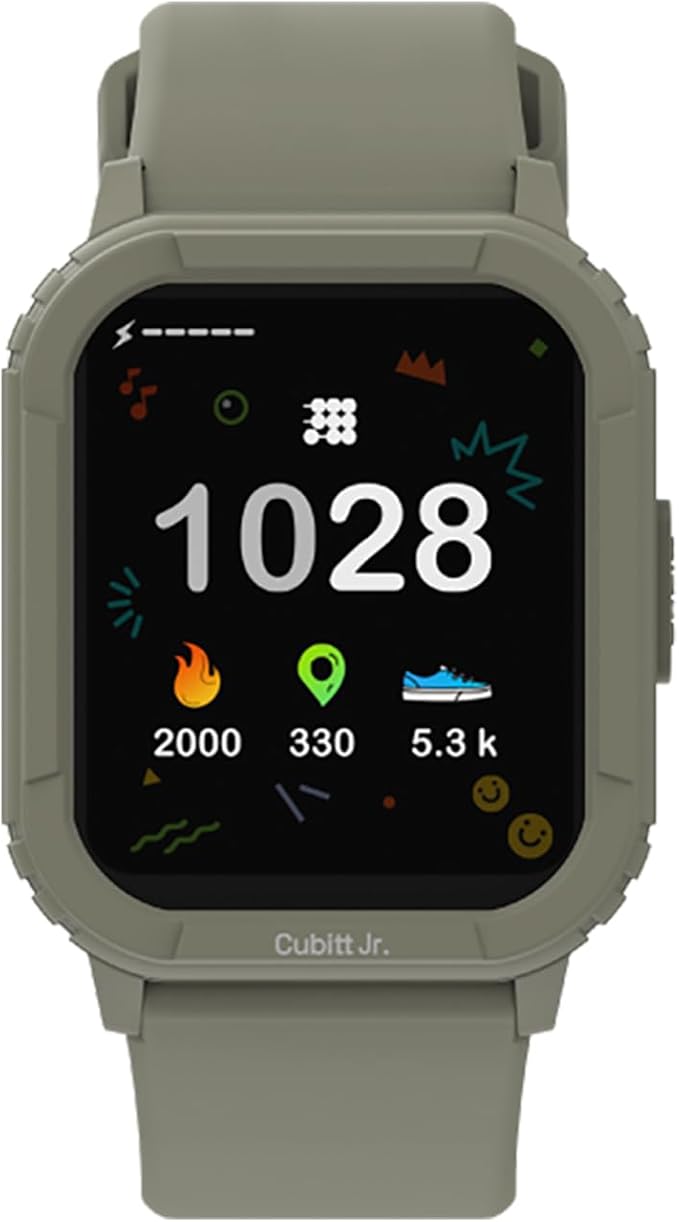 Cubitt Jr Smart Watch Fitness Tracker for Kids and Teens, with Games, Step Counter, Sleep Monitor, Heart Rate Monitor, Activity Tracker, Good Habits Alarms, 1.52" Touch Screen, IP68 Waterproof-CubbioJoy