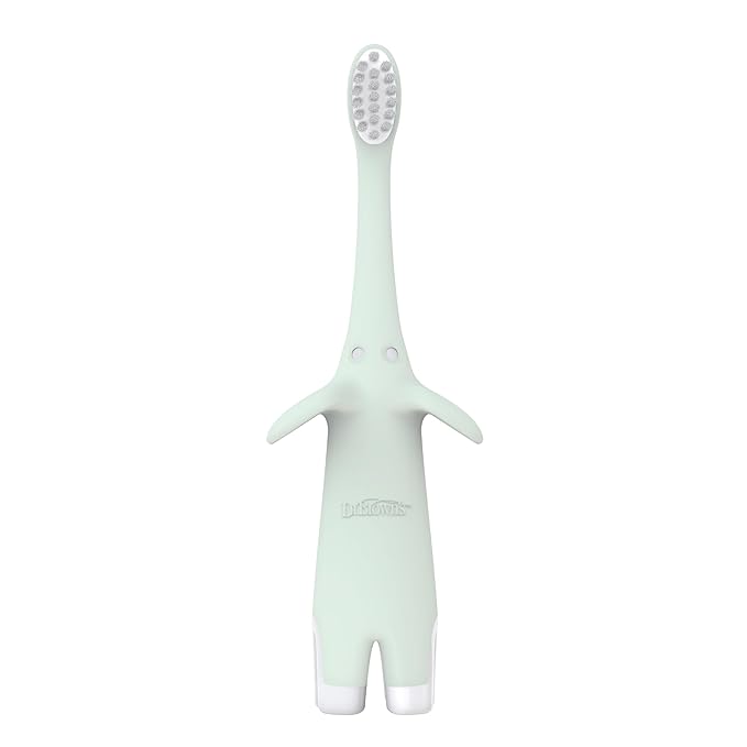 Dr. Brown's Infant-to-Toddler Toothbrush, Elephant, Mint, 0-3 Years-CubbioJoy