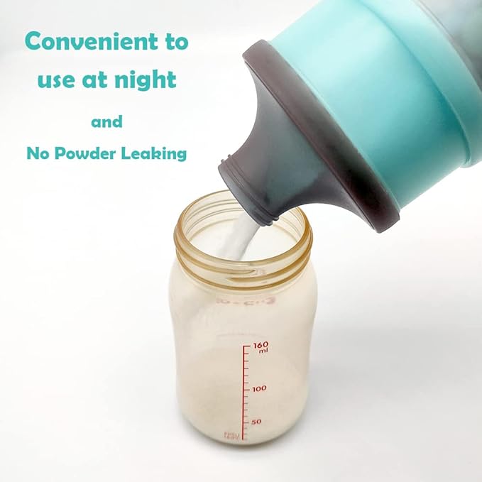 Baby Formula Dispenser, Formula Container, Portable Milk Powder Dispenser Container, Baby Feeding Travel Storage Container, Non-Spill Stackable Baby Snack Storage Container, BPA Free, 2 Packs-CubbioJoy